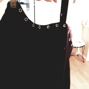 Mid sleeve/ studded spaghetti strap top